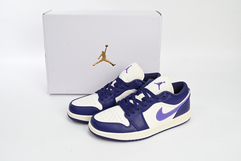 XH Travis Scott x Air Jordan 1 Low Sail White Purple