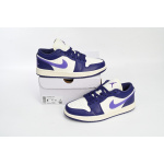 XH Travis Scott x Air Jordan 1 Low Sail White Purple