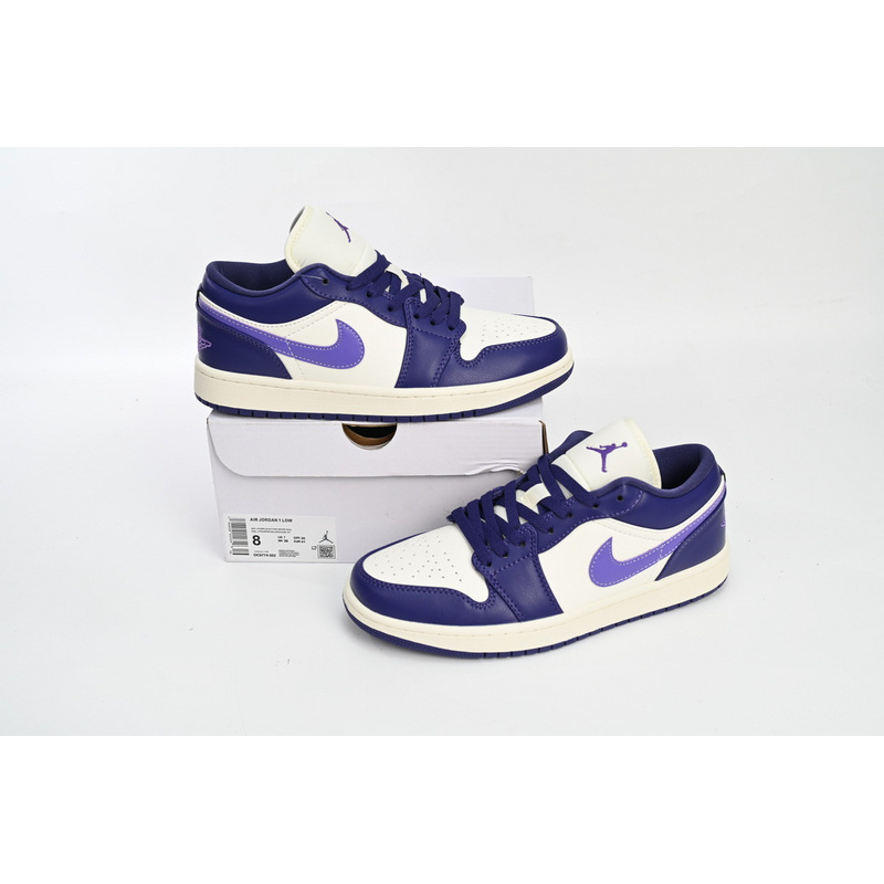 XH Travis Scott x Air Jordan 1 Low Sail White Purple