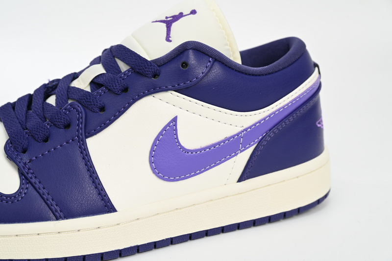 XH Travis Scott x Air Jordan 1 Low Sail White Purple