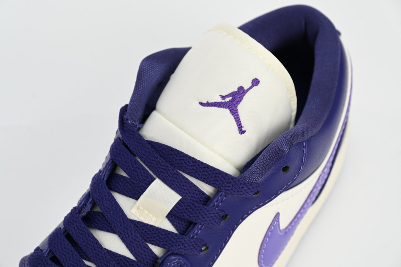 XH Travis Scott x Air Jordan 1 Low Sail White Purple