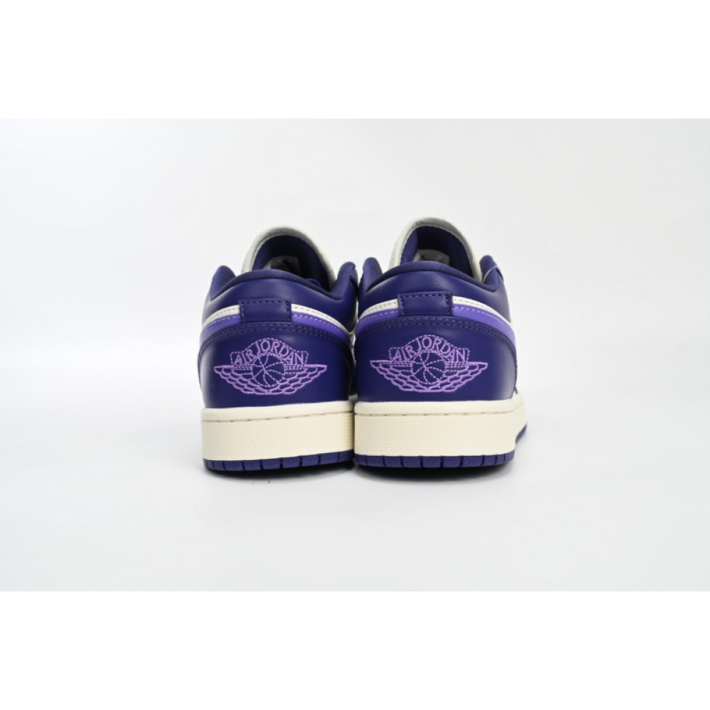 XH Travis Scott x Air Jordan 1 Low Sail White Purple