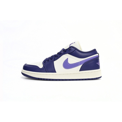 XH Travis Scott x Air Jordan 1 Low Sail White Purple 01