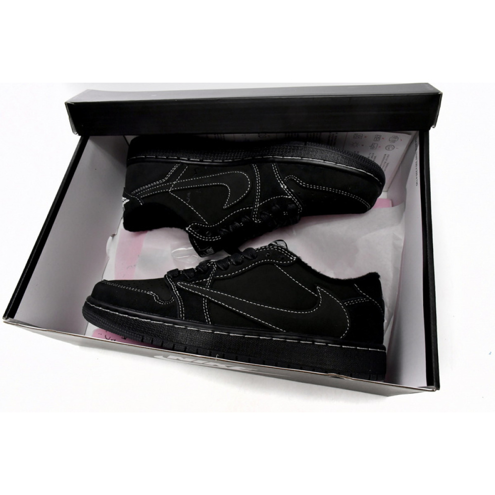 XH Travis Scott x Air Jordan 1 Low OG SP Black Phantom