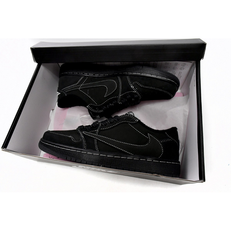 XH Travis Scott x Air Jordan 1 Low OG SP Black Phantom
