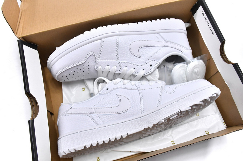 XH Air Jordan 1 Low Golf Triple White