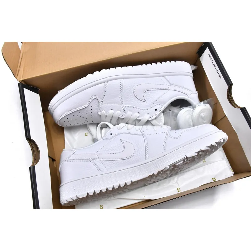 XH Air Jordan 1 Low Golf Triple White