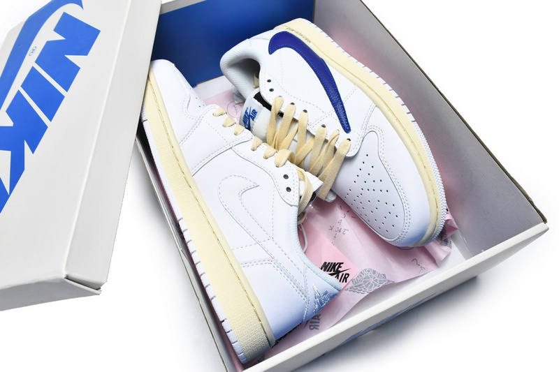 XH Travis Scott x Air Jordan 1 Low White Blue