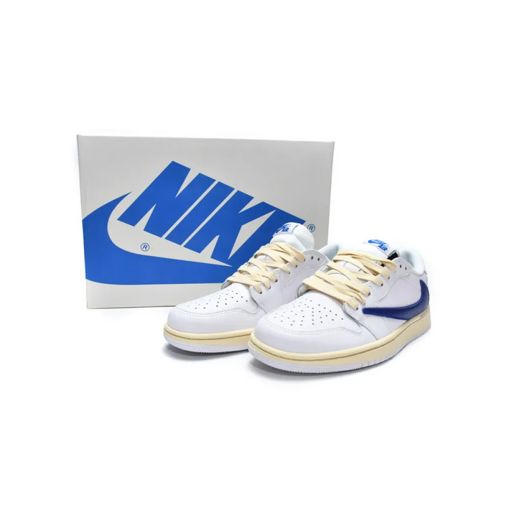 XH Travis Scott x Air Jordan 1 Low White Blue