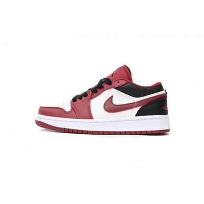 XH Air Jordan 1 Low Red, white And Black 01