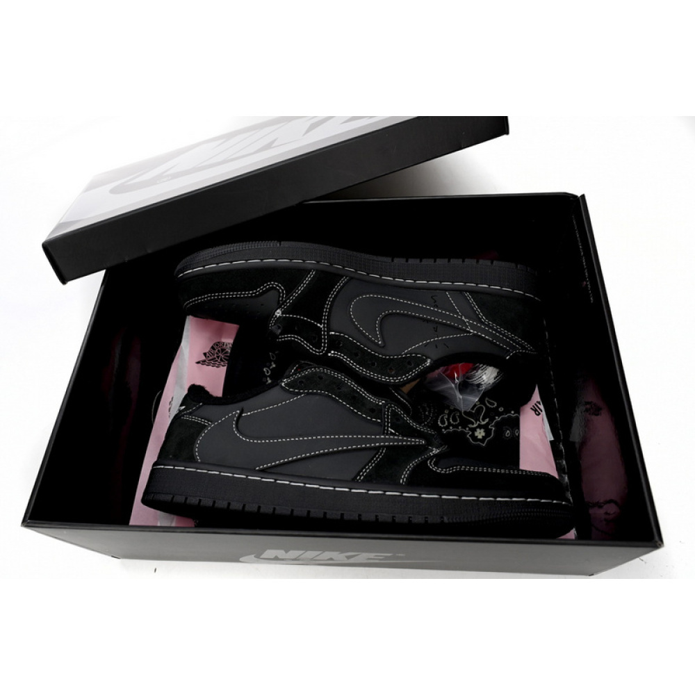🔥 Travis Scott x Air Jordan 1 Low Black Phantom