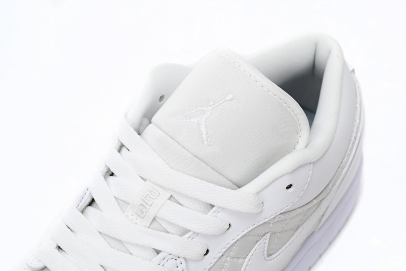 XH Air Jordan 1 Low Quilted “Triple White”
