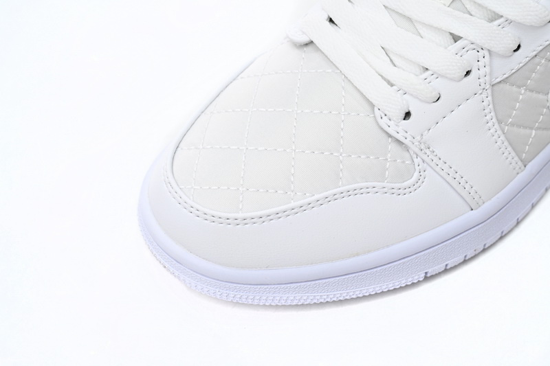 XH Air Jordan 1 Low Quilted “Triple White”