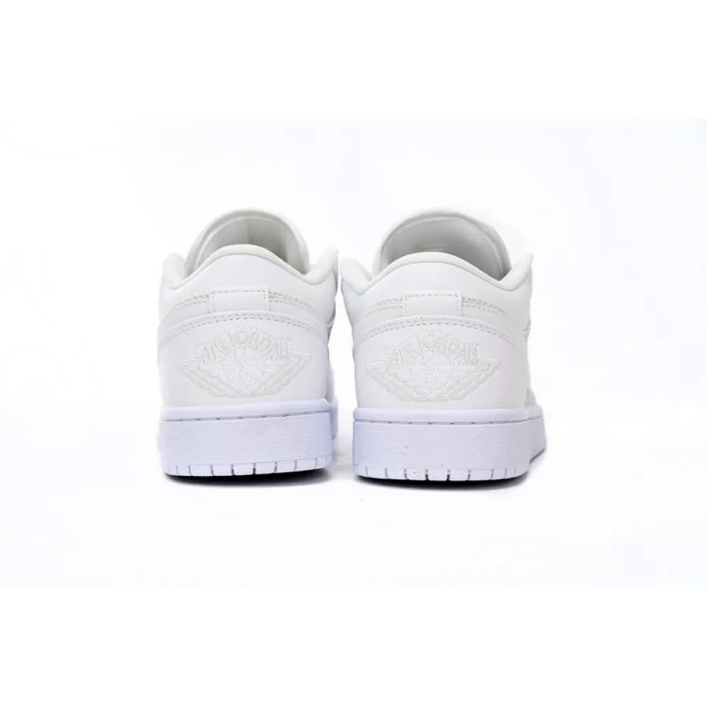 XH Air Jordan 1 Low Quilted “Triple White”