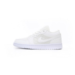 XH Air Jordan 1 Low Quilted “Triple White”