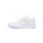 XH Air Jordan 1 Low Quilted “Triple White”