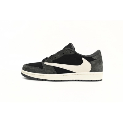  PRO Travis Scott x Air Jordan 1 Low Black Grey Low Help 01