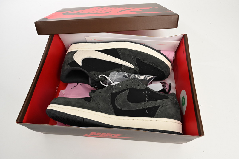  PRO Travis Scott x Air Jordan 1 Low Black Grey Low Help
