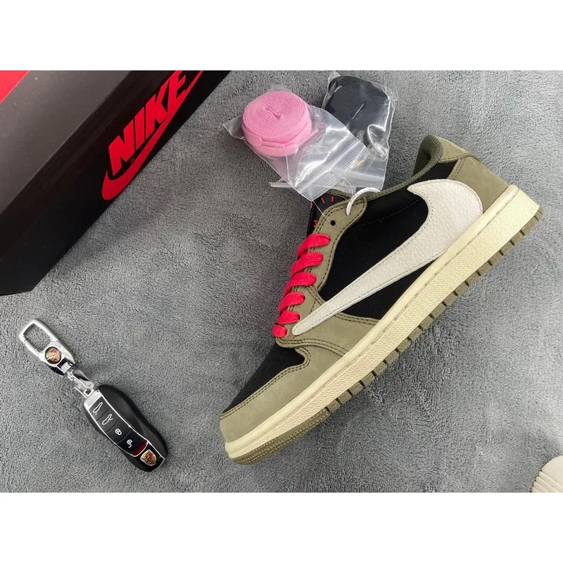  PROTravis Scott x Air Jordan 1 Low Dark Green