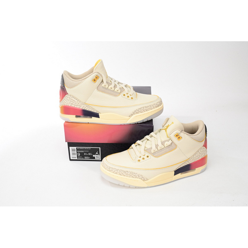 BS J Balvin x Air Jordan 3 White Blue Red