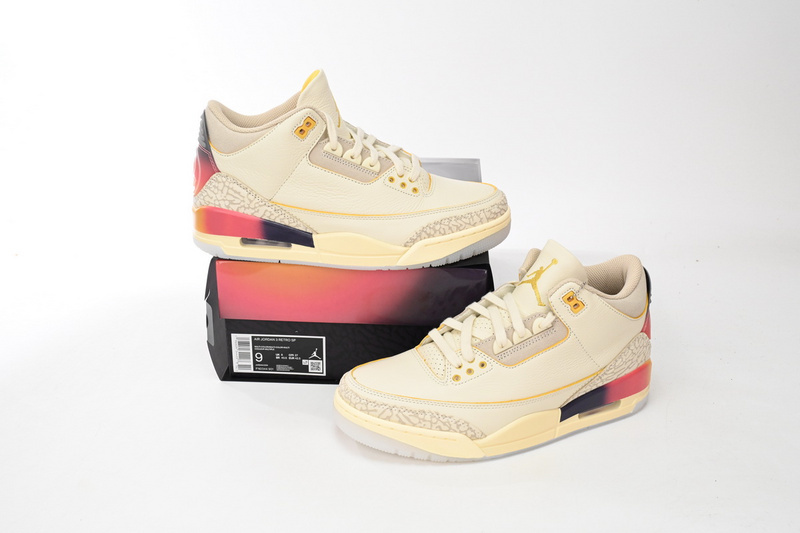 BS J Balvin x Air Jordan 3 White Blue Red