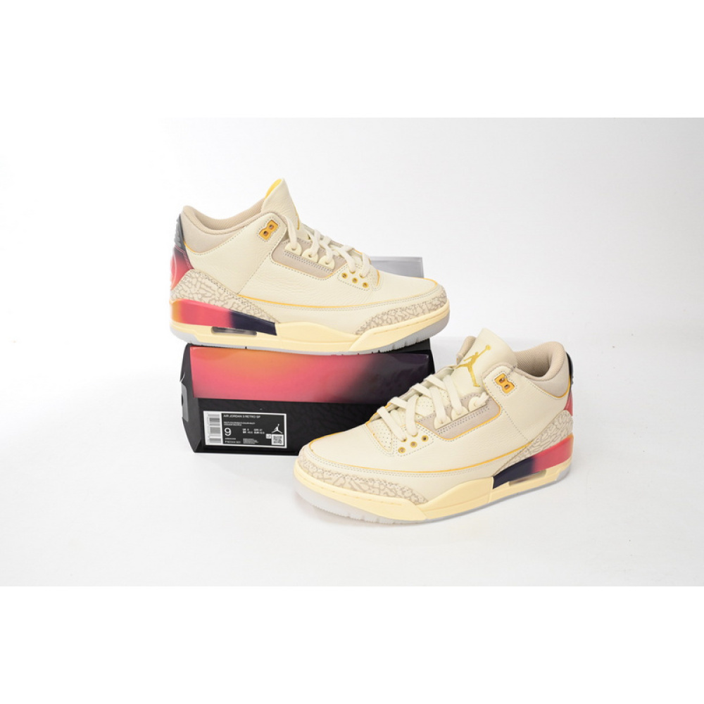 BS J Balvin x Air Jordan 3 White Blue Red