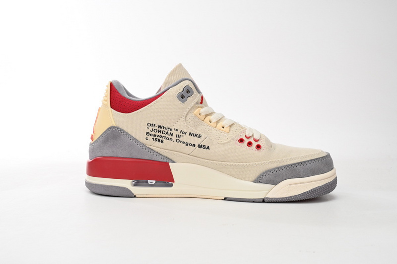 BS OFF WHITHE X Air Jordan 3 Beige