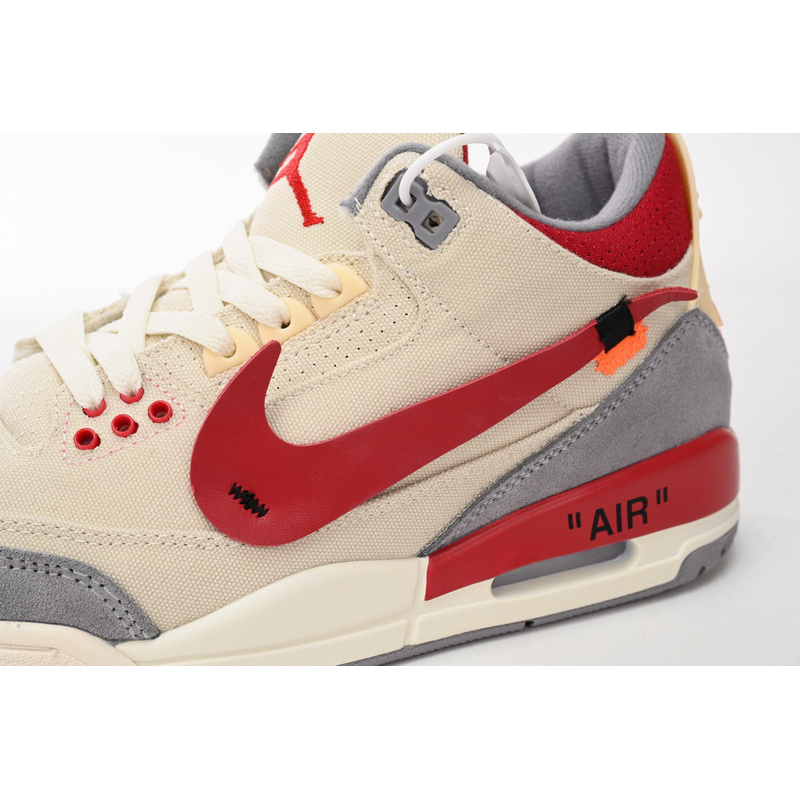 BS OFF WHITHE X Air Jordan 3 Beige