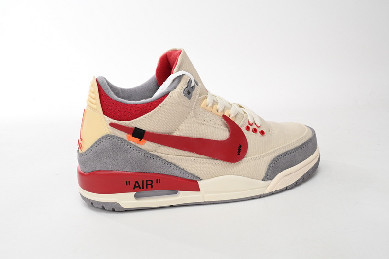 BS OFF WHITHE X Air Jordan 3 Beige