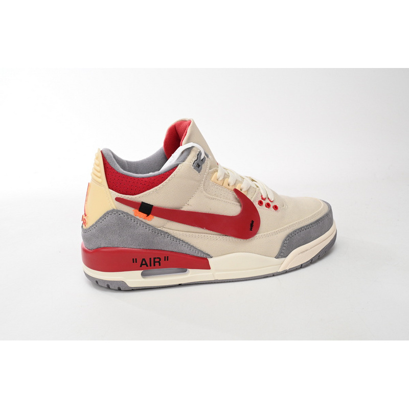 BS OFF WHITHE X Air Jordan 3 Beige