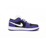XH Air Jordan 1 Low Black Purple Splice
