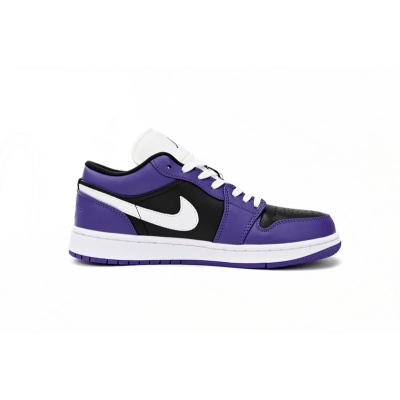 XH Air Jordan 1 Low Black Purple Splice 02