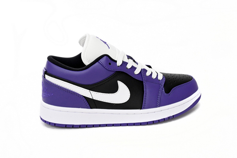 XH Air Jordan 1 Low Black Purple Splice
