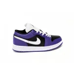 XH Air Jordan 1 Low Black Purple Splice