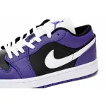 XH Air Jordan 1 Low Black Purple Splice