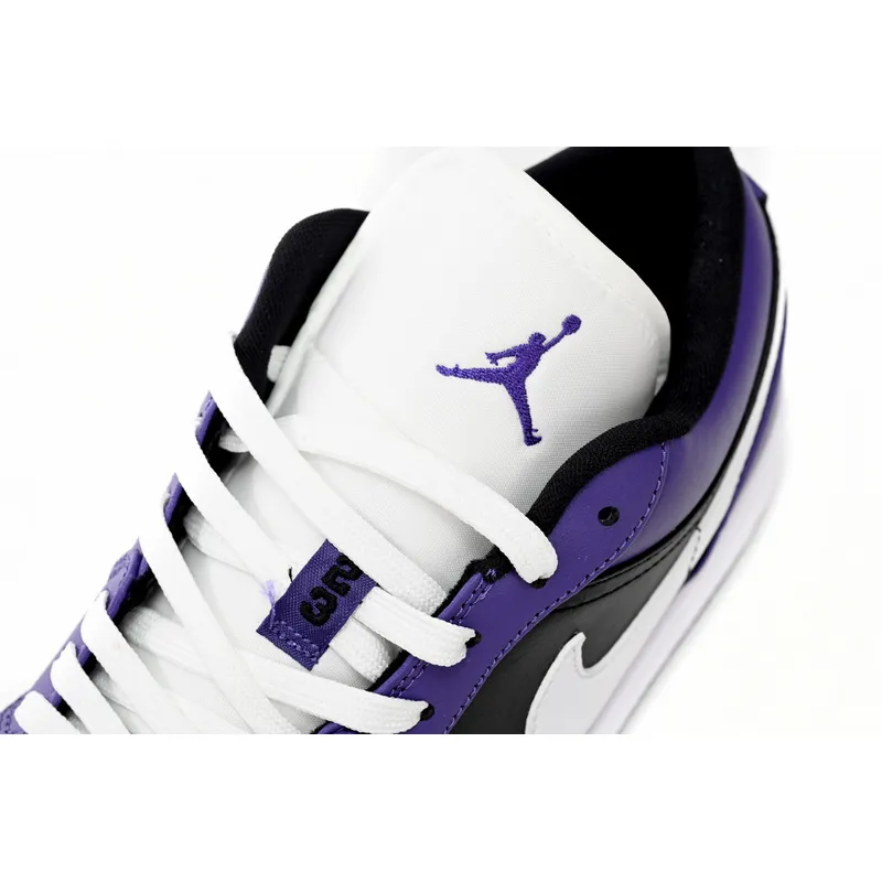 XH Air Jordan 1 Low Black Purple Splice