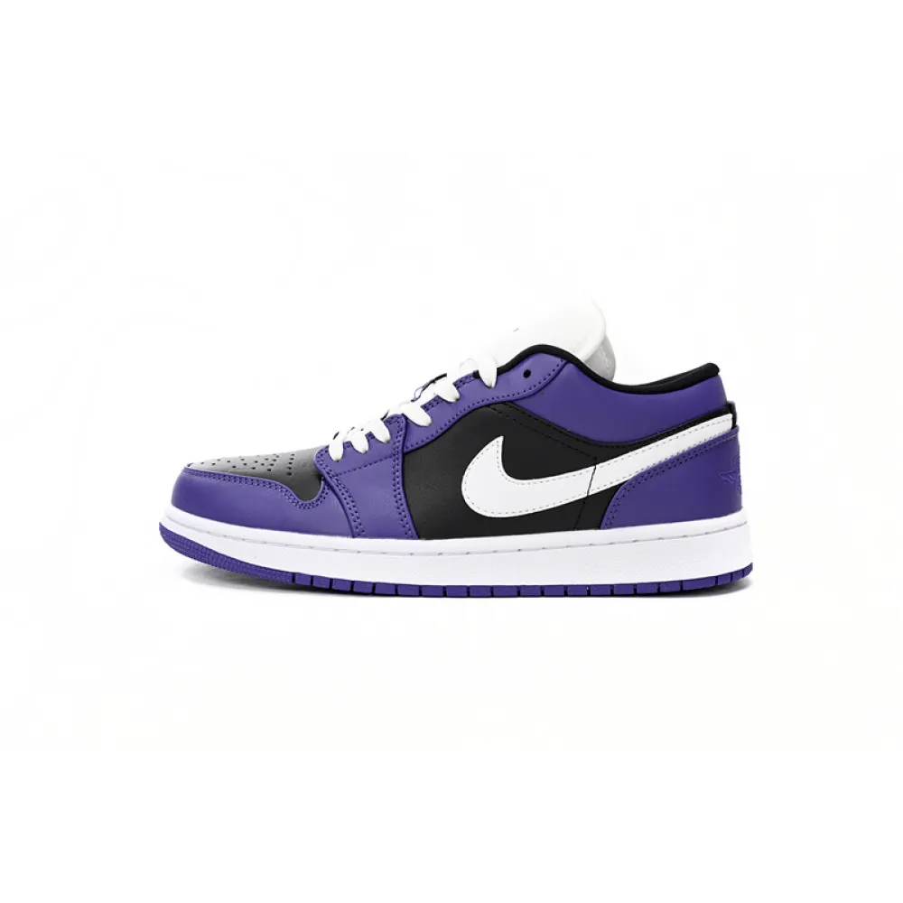 XH Air Jordan 1 Low Black Purple Splice