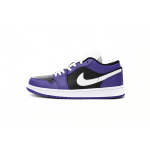 XH Air Jordan 1 Low Black Purple Splice