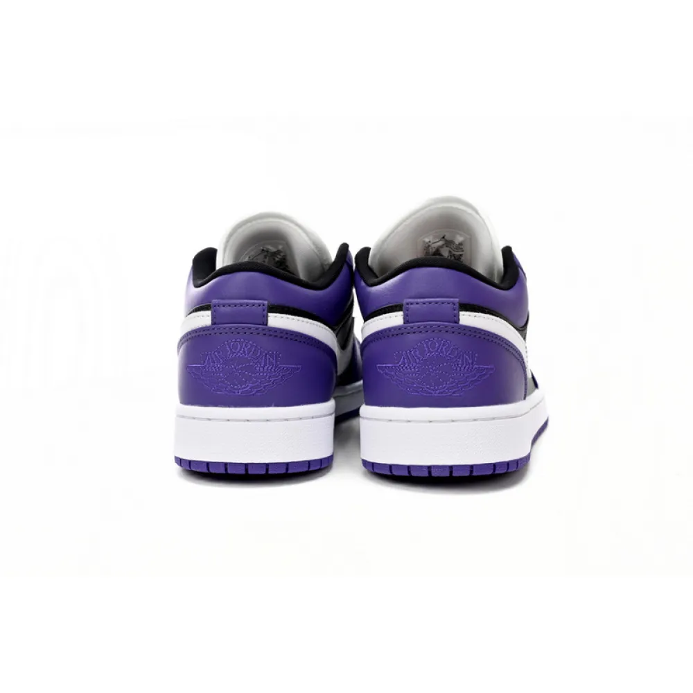 XH Air Jordan 1 Low Black Purple Splice