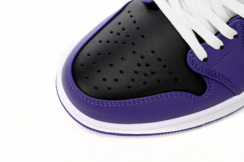 XH Air Jordan 1 Low Black Purple Splice