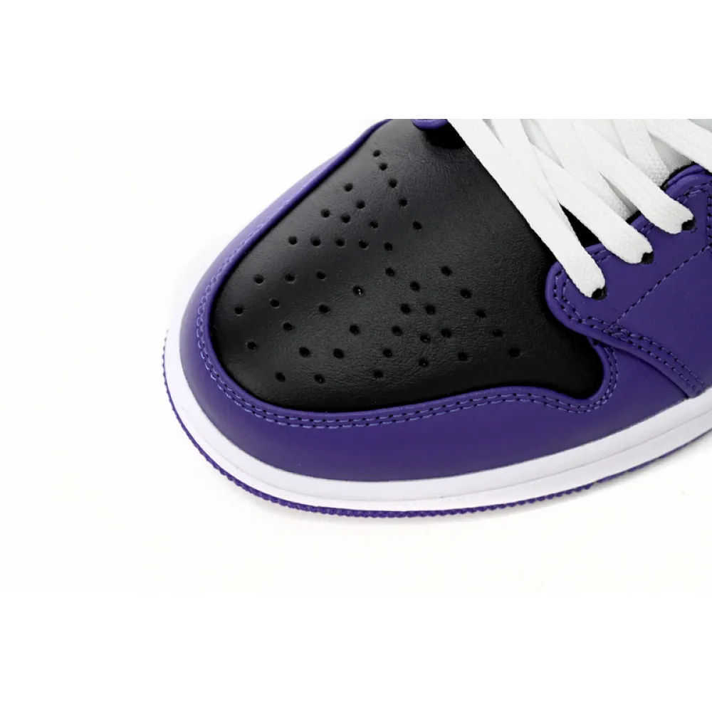 XH Air Jordan 1 Low Black Purple Splice