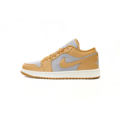 XH Travis Scott x Air Jordan 1 Low Grayish Yellow 01