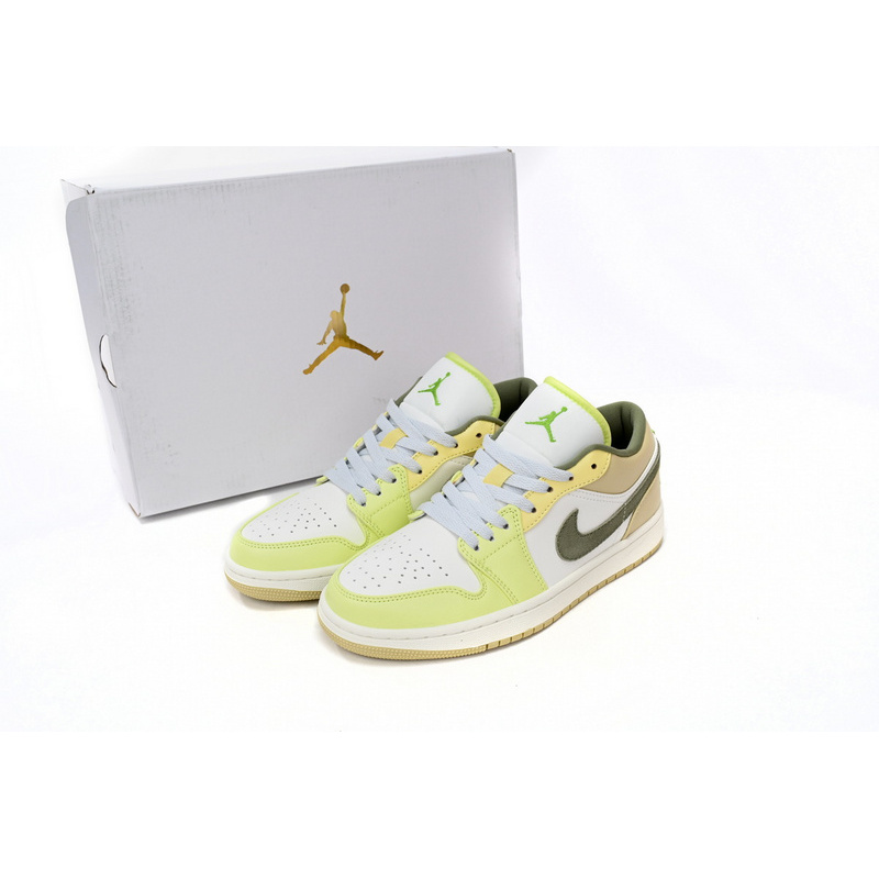 XH Air Jordan aj1 Low Green White