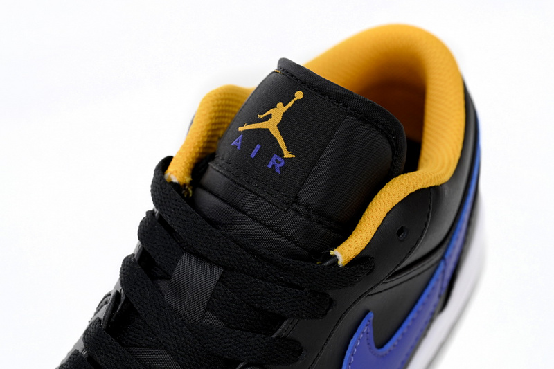 XH Air Jordan aj1 Low Black Purple Yellow