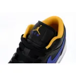 XH Air Jordan aj1 Low Black Purple Yellow
