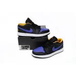XH Air Jordan aj1 Low Black Purple Yellow