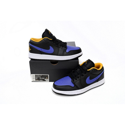 XH Air Jordan aj1 Low Black Purple Yellow 02
