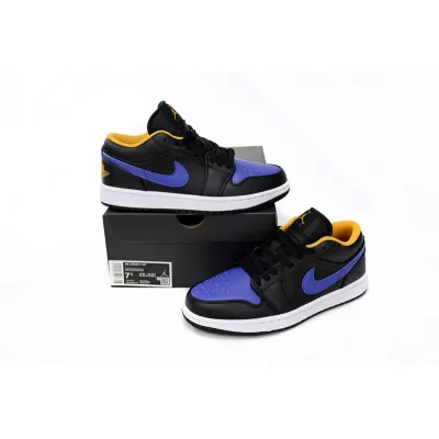 XH Air Jordan aj1 Low Black Purple Yellow 02