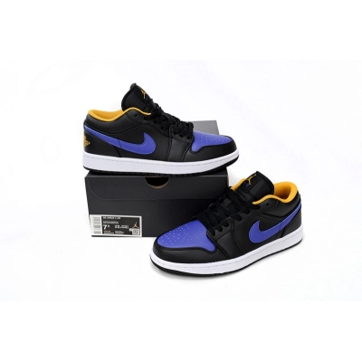 XH Air Jordan aj1 Low Black Purple Yellow 02