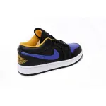 XH Air Jordan aj1 Low Black Purple Yellow